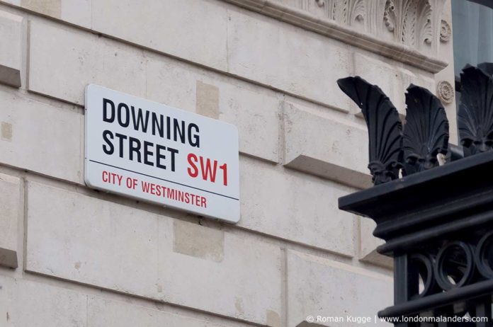 10 Downing Street Straßenschild